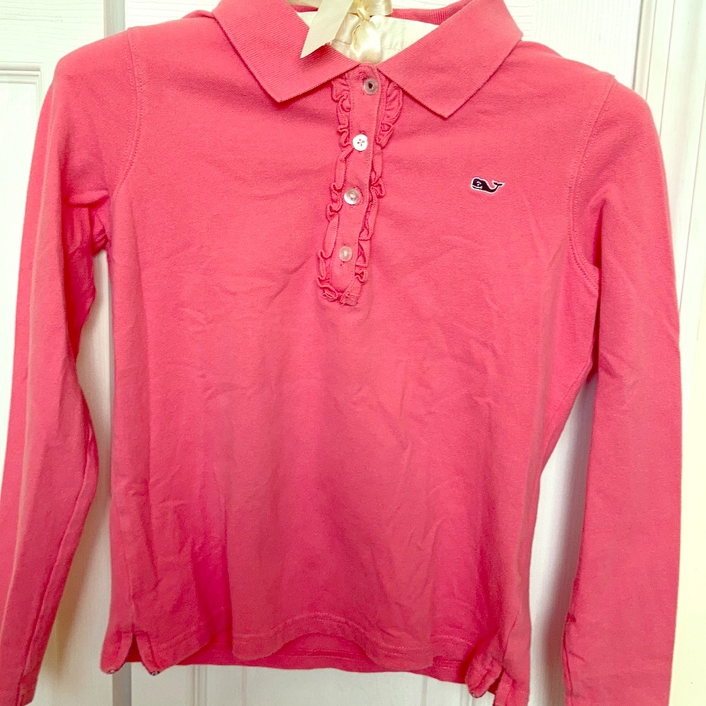 vineyard vines long sleeve pink shirt